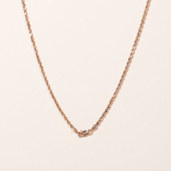 10k Rose Gold Rope Chain | 25  Online now