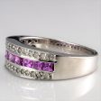 Triple Row Diamond & Topaz Wide Band | 0.20 ctw | SZ 8 | Online now