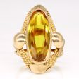 Synthetic Yellow Sapphire Cocktail Ring | 5.00ct | SZ 4.75 | Discount