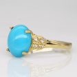 Turquoise & Diamond Cocktail Ring | 2.25ct, 0.04ctw | SZ 7 | Online Sale