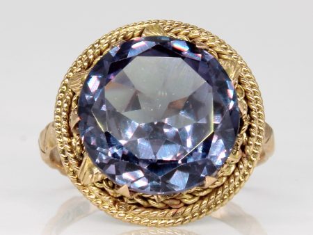 Synthetic Colour Change Sapphire Cocktail Ring | 6.60ct | SZ 7 | Cheap