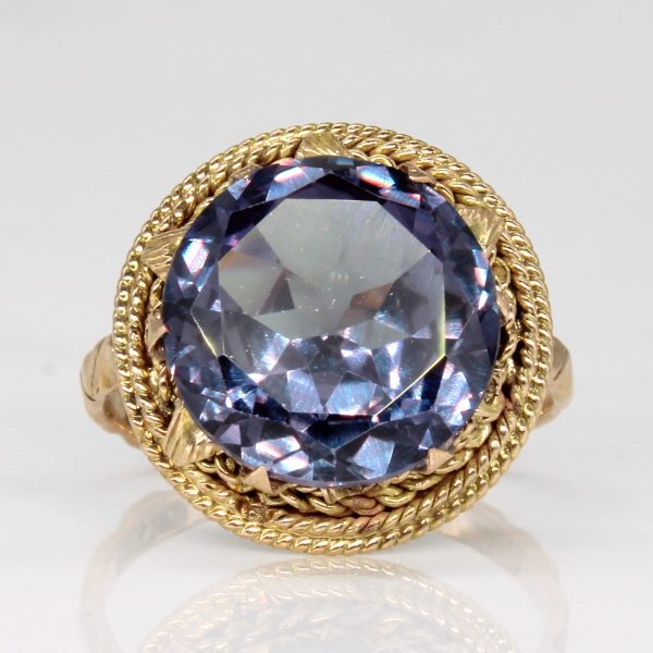 Synthetic Colour Change Sapphire Cocktail Ring | 6.60ct | SZ 7 | Cheap