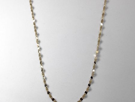 Yellow Gold Textured Chain | 22 | For Cheap