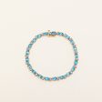 Topaz & Diamond Tennis Bracelet | 9.45ctw, 0.03ctw | 7.5  | For Cheap