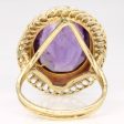 Vintage Amethyst & Pearl Cocktail Ring | 10.00ct | SZ 7.5 | For Discount