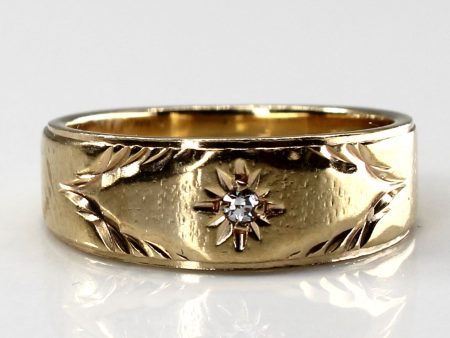 Star Burst Diamond Gold Ring | 0.02ct | SZ 4.75 | Online now