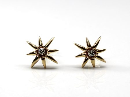 Starburst Diamond Stud Earrings | 0.05ctw | Cheap