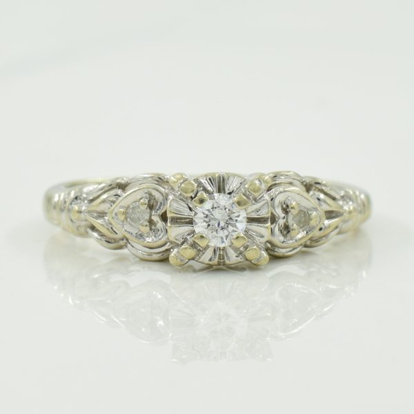 Three Stone Diamond Ring | 0.10ctw | SZ 5.5 | Sale