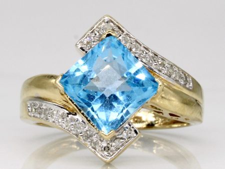 Topaz & Diamond Cocktail Ring | 2.00ct, 0.07ctw | SZ 6.75 | For Discount