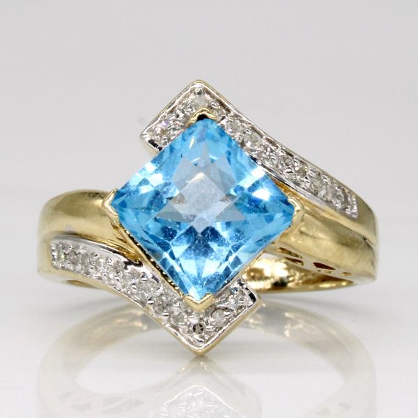 Topaz & Diamond Cocktail Ring | 2.00ct, 0.07ctw | SZ 6.75 | For Discount