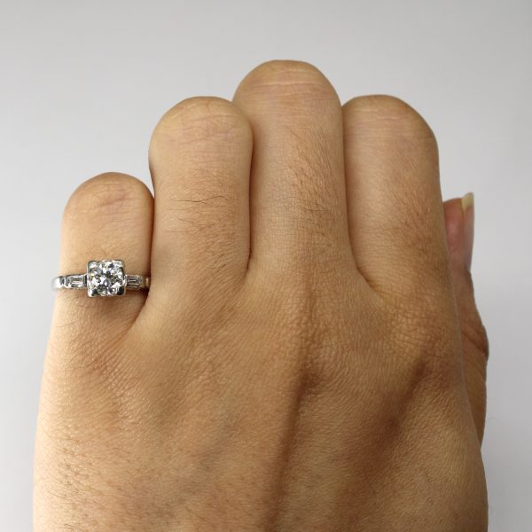 Three Stone Diamond Ring | 0.59ctw SI2 H | SZ 4 | Sale