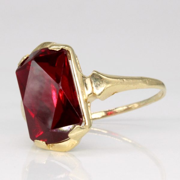 Synthetic Ruby Cocktail Ring | 5.50ct | SZ 6.5 | Discount