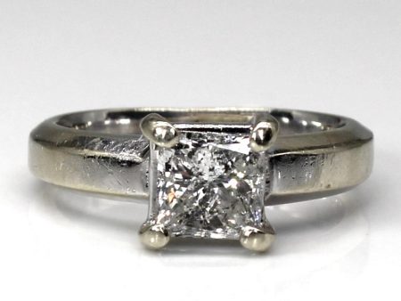 Solitaire Princess Diamond Engagement Ring | 1.20ct I1 I2 G H | SZ 5.75 | For Sale