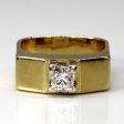 Solitaire Diamond Yellow Gold Ring | 0.60ct SI1 G | SZ 6.75 | For Sale