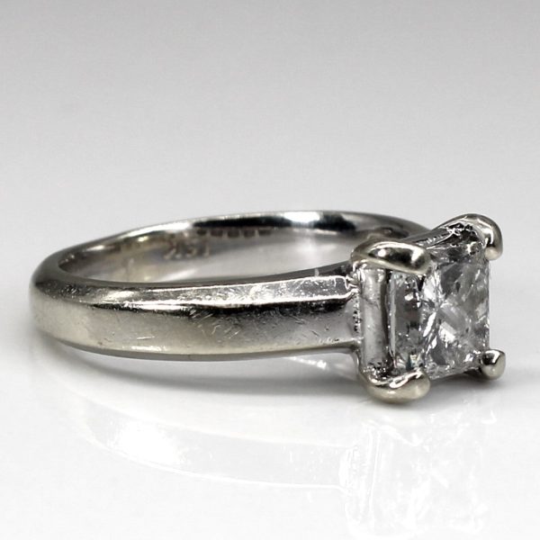 Solitaire Princess Diamond Engagement Ring | 1.20ct I1 I2 G H | SZ 5.75 | For Sale