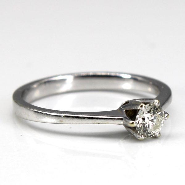 Solitaire Diamond White Gold Ring | 0.25ct | SZ 6 | Online Hot Sale