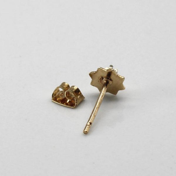 Textured Diamond Gold Studs | 0.02ctw | For Cheap