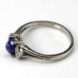 Three Stone Sapphire & Diamond Ring | 0.65ct | 0.02ctw | SZ 5.75 | on Sale