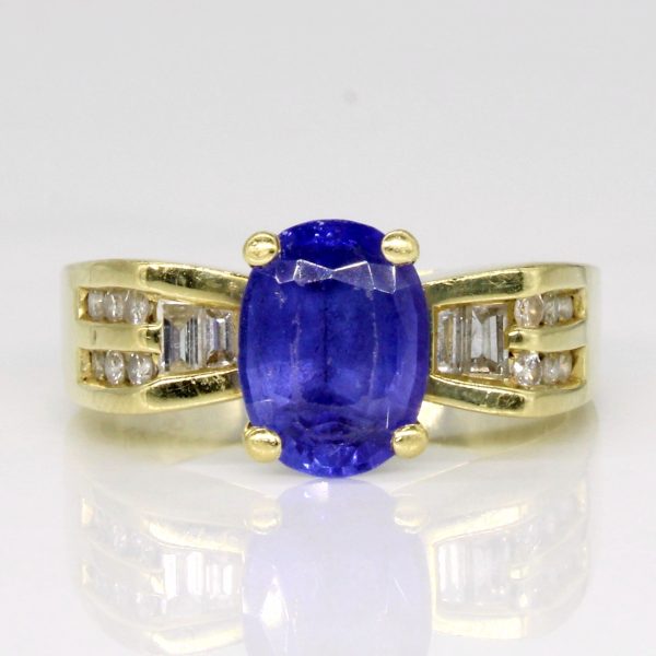 Tanzanite & Diamond Cocktail Ring | 1.20ct, 0.24ctw | SZ 6.5 | For Discount