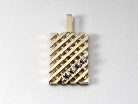 Textured Diamond Pendant | 0.10ctw | For Sale