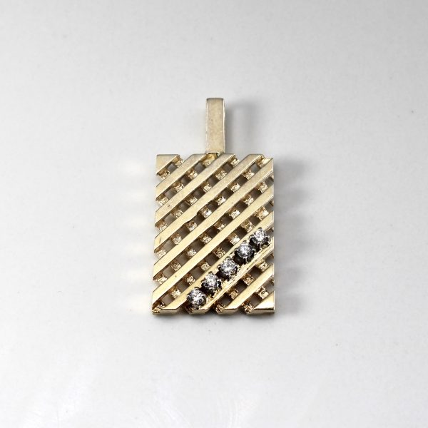 Textured Diamond Pendant | 0.10ctw | For Sale