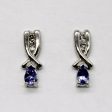 Tanzanite & Diamond Drop Earrings | 0.40ctw, 0.06ctw | Online now