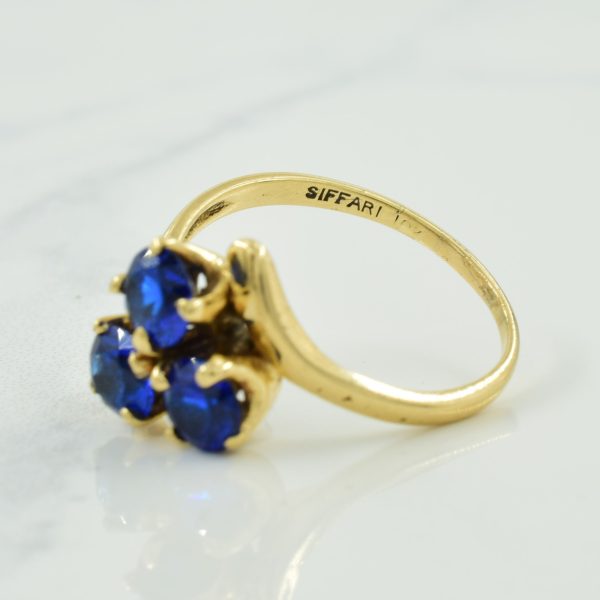 Synthetic Spinel Bypass Ring | 1.50ctw | SZ 7.25 | Discount