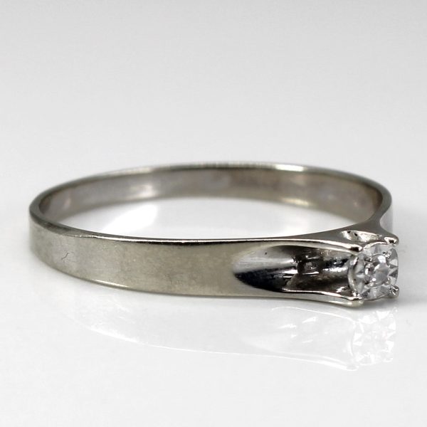 Solitaire Diamond Ring | 0.01ct | SZ 8.5 | Hot on Sale