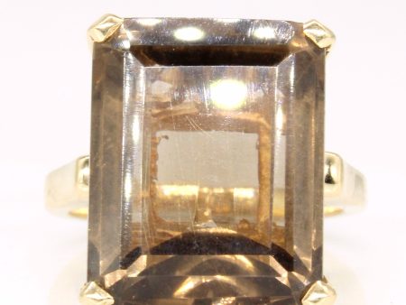 Smoky Quartz Cocktail Ring | 11.50ct | SZ 6.25 | on Sale