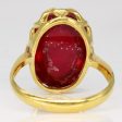 Synthetic Ruby Cocktail Ring | 20.00ct | SZ 8 | on Sale