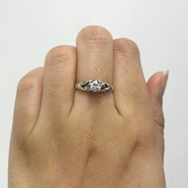 Solitaire Diamond Vintage Ring | 0.67ct I1 I2 J K | SZ 6.5 | For Cheap