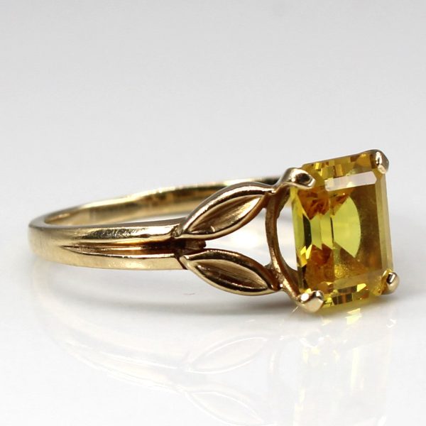 Synthetic Yellow Sapphire Gold Ring | 2.50ct | SZ 7.5 | For Cheap