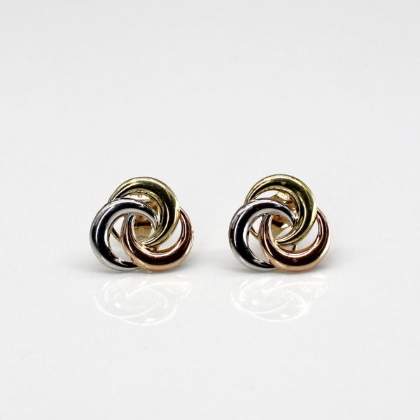 Swirl Tri Tone Gold Studs Supply