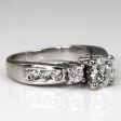 Three Stone Diamond with Accents Ring | 1.35ctw I1 F | SZ 5.5 | For Discount