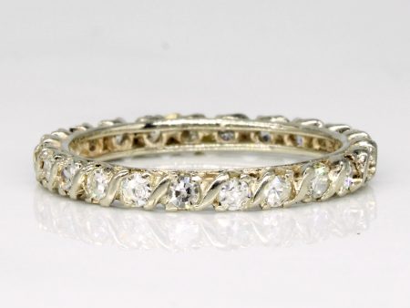 Vintage Single Cut Diamond Eternity Band | 0.70ctw | SZ 7 | Online now