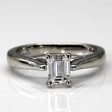 Solitaire Emerald Cut Diamond Ring | 0.65ct VS1 G | SZ 4.75 | Online Sale