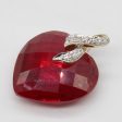 Synthetic Ruby & Natural Diamond Heart Pendant | 17.00ct, 0.006ctw | Supply