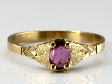 Solitaire Ruby Ring | 0.26ct | SZ 6 | Discount