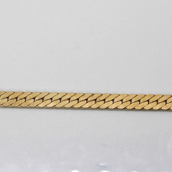 10k Yellow Gold Herringbone Chain Bracelet | 8 | Hot on Sale