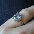 Synthetic Blue Spinel Cocktail Ring | 3.15ct | SZ 5.5 | For Cheap