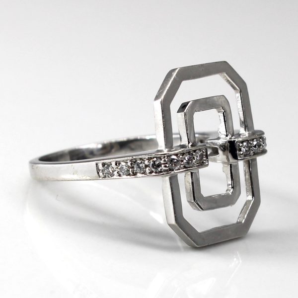 Textured Diamond Ring | 0.16ctw | SZ 6.5 | For Sale