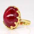 Synthetic Ruby Cocktail Ring | 20.00ct | SZ 8 | on Sale