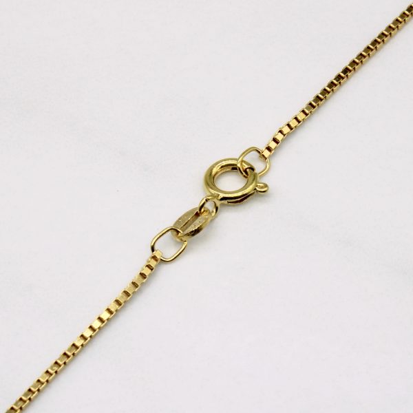 Vintage Italian 18k Yellow Gold Box Link Choker | 15  | Online Hot Sale