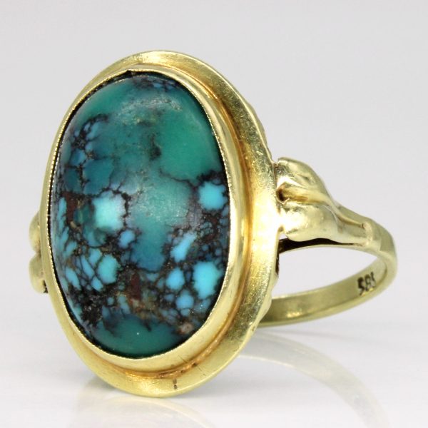 Turquoise Cocktail Ring | 6.60ct | SZ 6.5 | For Sale