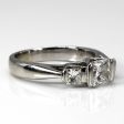 Three Stone Princess Diamond Ring | 1.73ctw SI2 E | SZ 7 | Online now