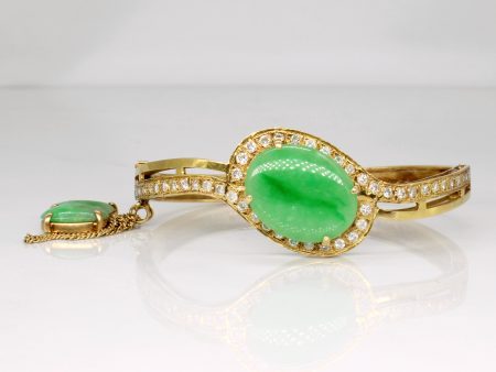 Jadeite & Diamond Bracelet | 12.50ctw, 1.00ctw | 5  | For Cheap