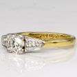 Vintage Diamond Engagement Ring in 18k with Platinum Setting  | 0.42ct | SZ 4.5 | For Cheap