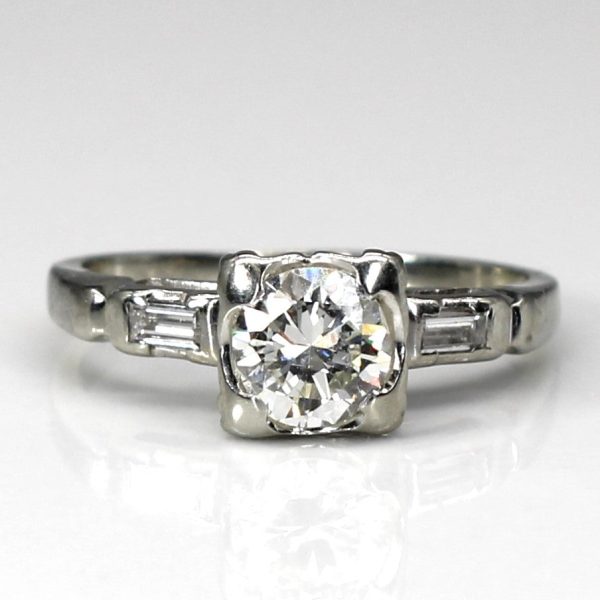 Three Stone Diamond Ring | 0.59ctw SI2 H | SZ 4 | Sale