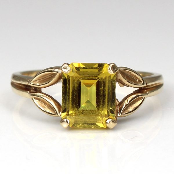 Synthetic Yellow Sapphire Gold Ring | 2.50ct | SZ 7.5 | For Cheap