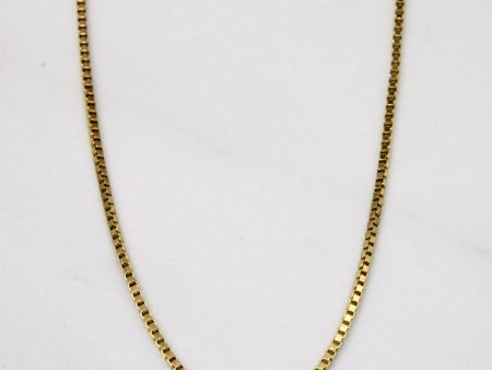 Vintage Italian 18k Yellow Gold Box Link Choker | 15  | Online Hot Sale